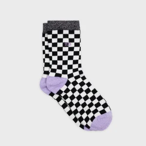 BILLYBELT Chaussettes en coton peigné Carreaux ->Femme Chaussettes Fantaisie