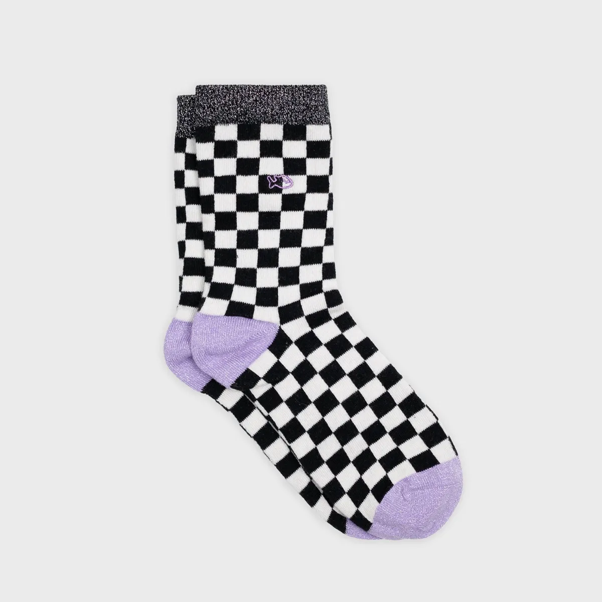 chaussettes_en_coton_peign_carreaux__blanc_et_noir_1.webp BILLYBELT Chaussettes en coton peigné Carreaux ->Femme Chaussettes Fantaisie