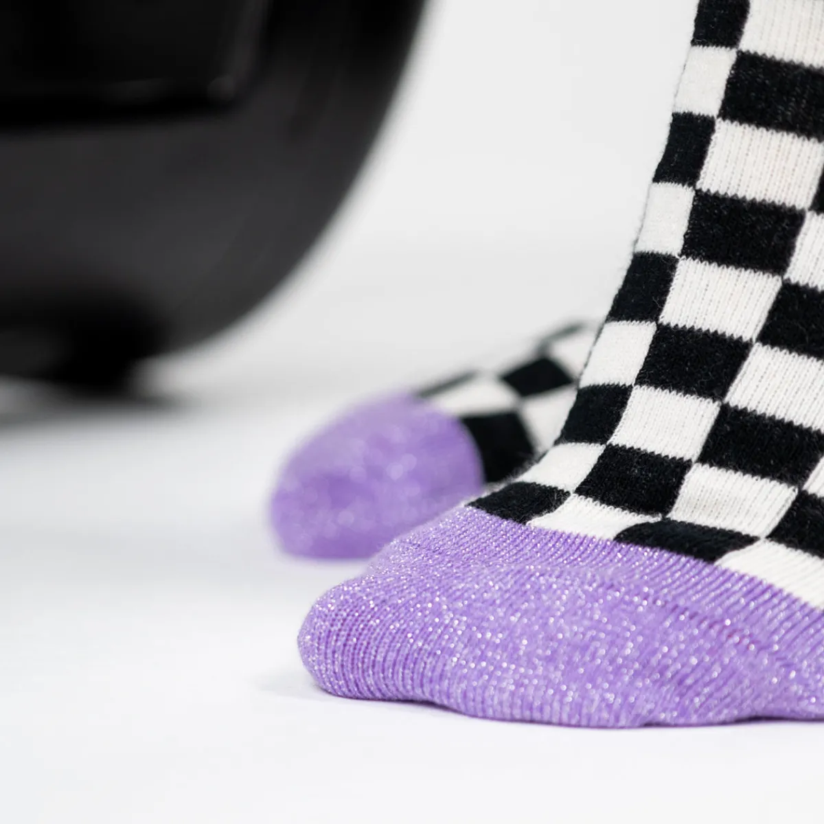 chaussettes_en_coton_peign_carreaux__blanc_et_noir_3.webp BILLYBELT Chaussettes en coton peigné Carreaux ->Femme Chaussettes Fantaisie