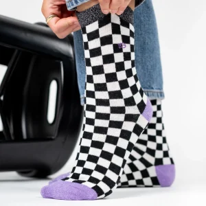 BILLYBELT Chaussettes en coton peigné Carreaux ->Femme Chaussettes Fantaisie