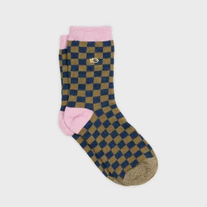 BILLYBELT Chaussettes en coton peigné Carreaux ->Femme Chaussettes Fantaisie