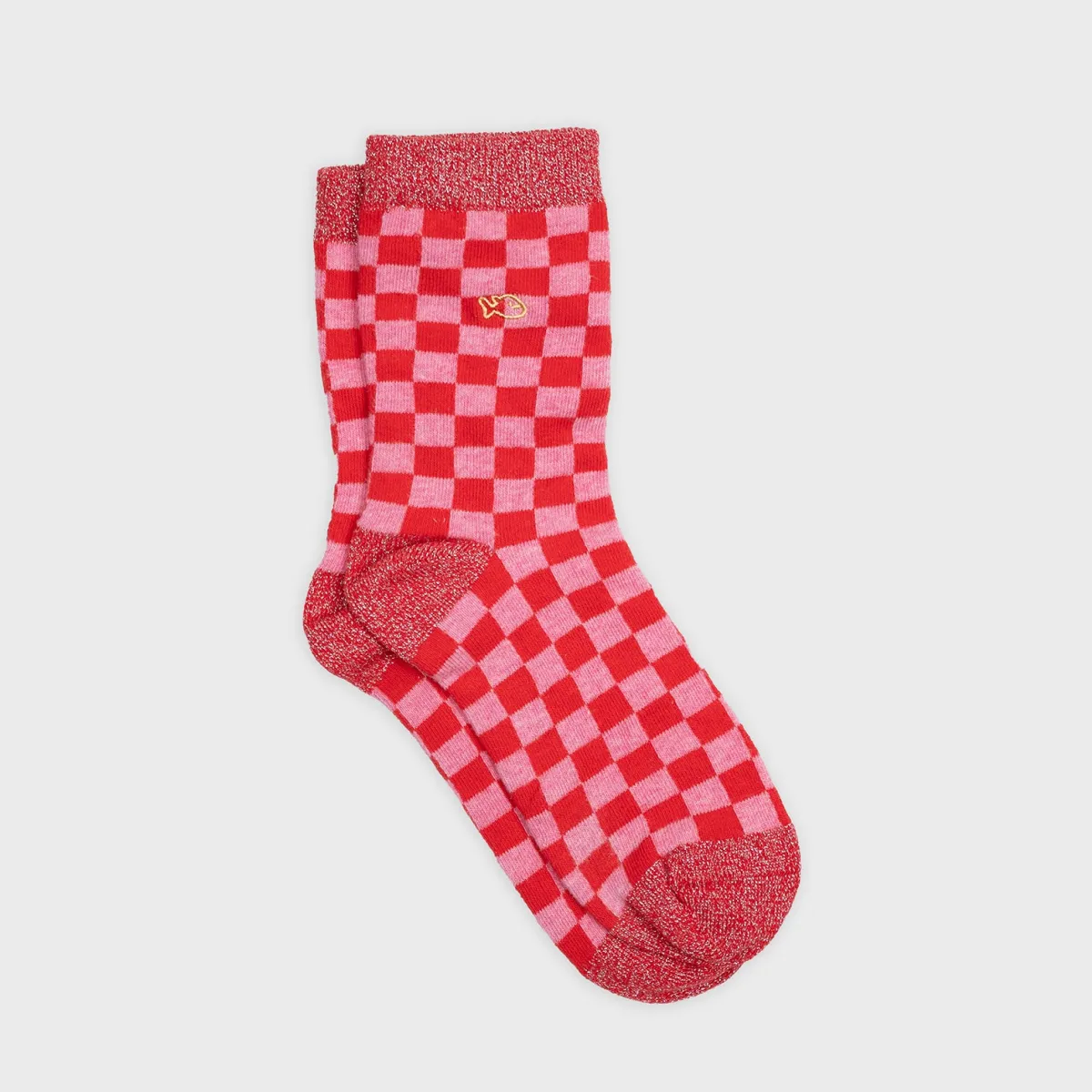 chaussettes_en_coton_peign_carreaux__rouge_et_rose_1.webp BILLYBELT Chaussettes en coton peigné Carreaux ->Femme Chaussettes Fantaisie