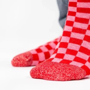 BILLYBELT Chaussettes en coton peigné Carreaux ->Femme Chaussettes Fantaisie