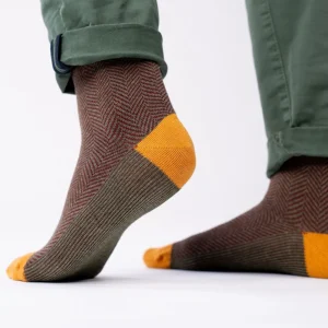 BILLYBELT Chaussettes en coton peigné Chevrons ->Homme Chaussettes Fantaisie