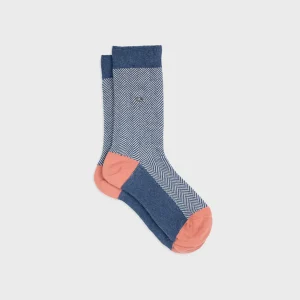 BILLYBELT Chaussettes en coton peigné Chevrons ->Homme Chaussettes Fantaisie