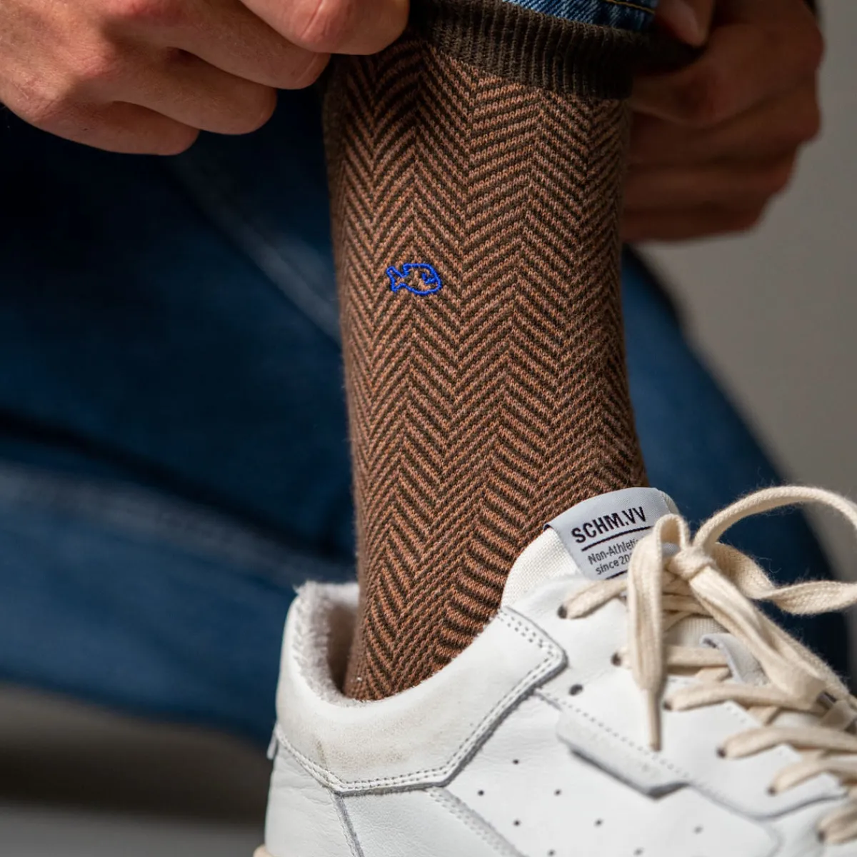 chaussettes_en_coton_peign_chevrons__marmotte_0.webp BILLYBELT Chaussettes en coton peigné Chevrons ->Homme Chaussettes Fantaisie