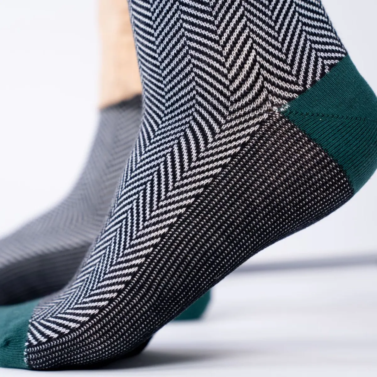 chaussettes_en_coton_peign_chevrons__sherwood_3.webp BILLYBELT Chaussettes en coton peigné Chevrons ->Homme Chaussettes Fantaisie