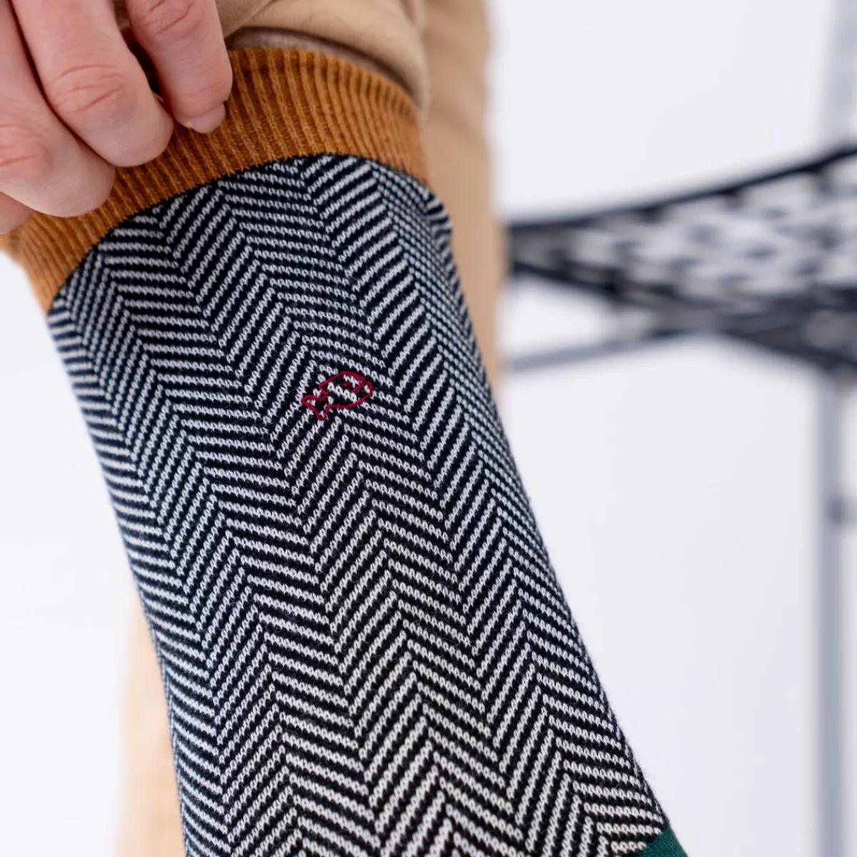 chaussettes_en_coton_peign_chevrons__sherwood_4.webp BILLYBELT Chaussettes en coton peigné Chevrons ->Homme Chaussettes Fantaisie