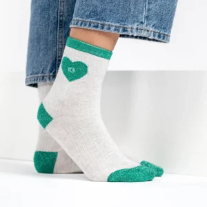 BILLYBELT Chaussettes en coton peigné Coeur ->Femme Chaussettes Fantaisie