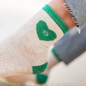 BILLYBELT Chaussettes en coton peigné Coeur ->Femme Chaussettes Fantaisie