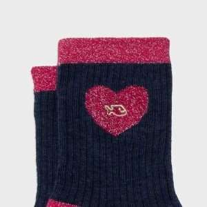 BILLYBELT Chaussettes en coton peigné Coeur ->Femme Chaussettes Fantaisie