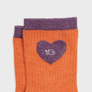 BILLYBELT Chaussettes en coton peigné Coeur ->Femme Chaussettes Fantaisie