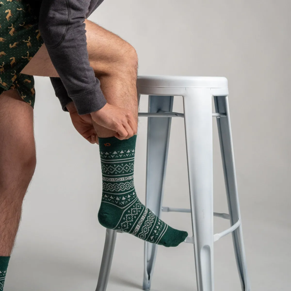 chaussettes_en_coton_peign_jacquard__vert_0.webp BILLYBELT Chaussettes en coton peigné Jacquard ->Homme Chaussettes Fantaisie