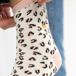 BILLYBELT Chaussettes en coton peigné Léopard ->Femme Chaussettes Fantaisie