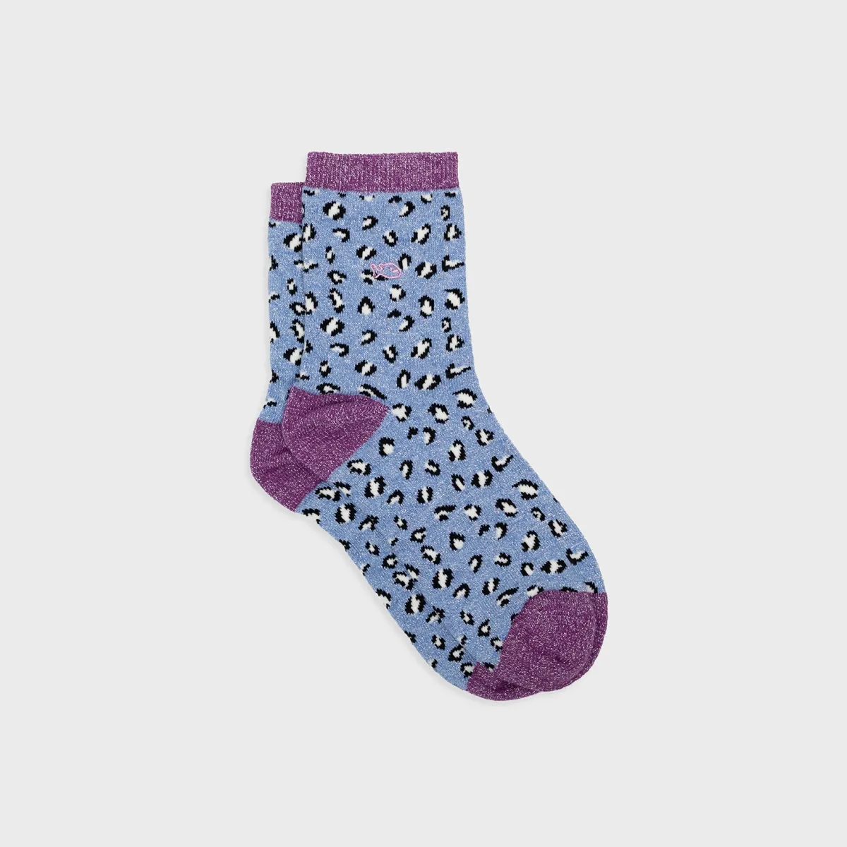 chaussettes_en_coton_peign_lopard__bleu_1.webp BILLYBELT Chaussettes en coton peigné Léopard ->Femme Chaussettes Fantaisie
