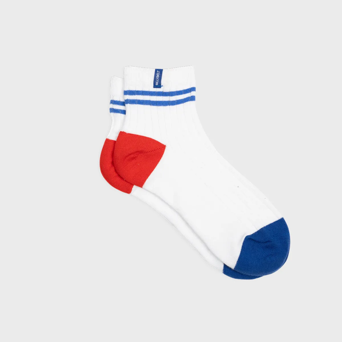 chaussettes_en_coton_peign_mihautes__blanc_ray_bleu_1.webp BILLYBELT Chaussettes en coton peigné Mi-hautes ->Homme Chaussettes Basses