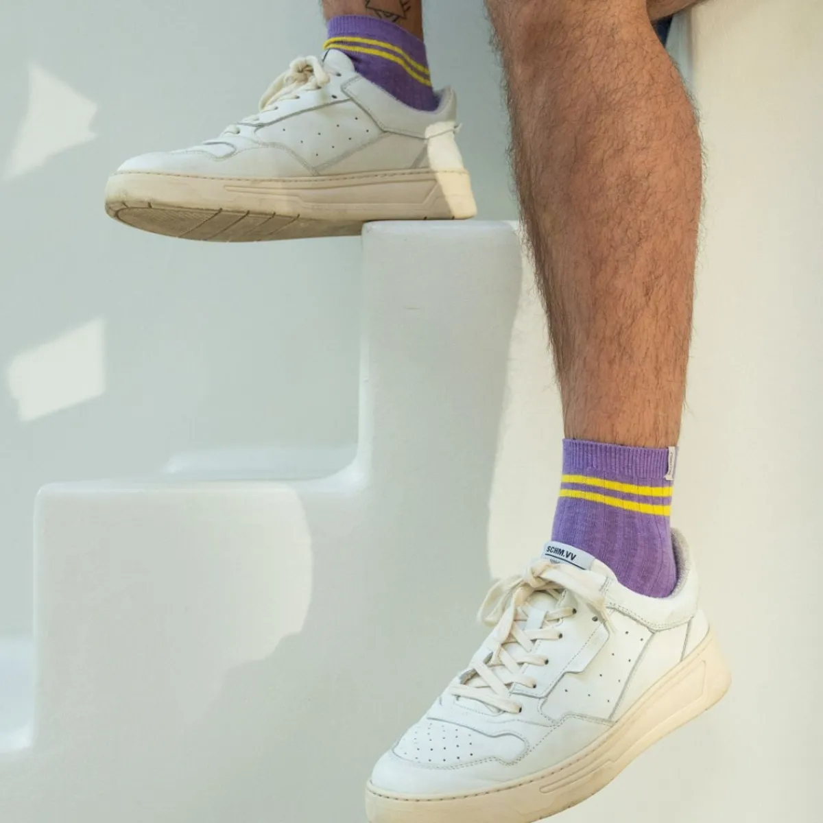 chaussettes_en_coton_peign_mihautes__violet_ray_jaune_2.webp BILLYBELT Chaussettes en coton peigné Mi-hautes ->Homme Chaussettes Basses