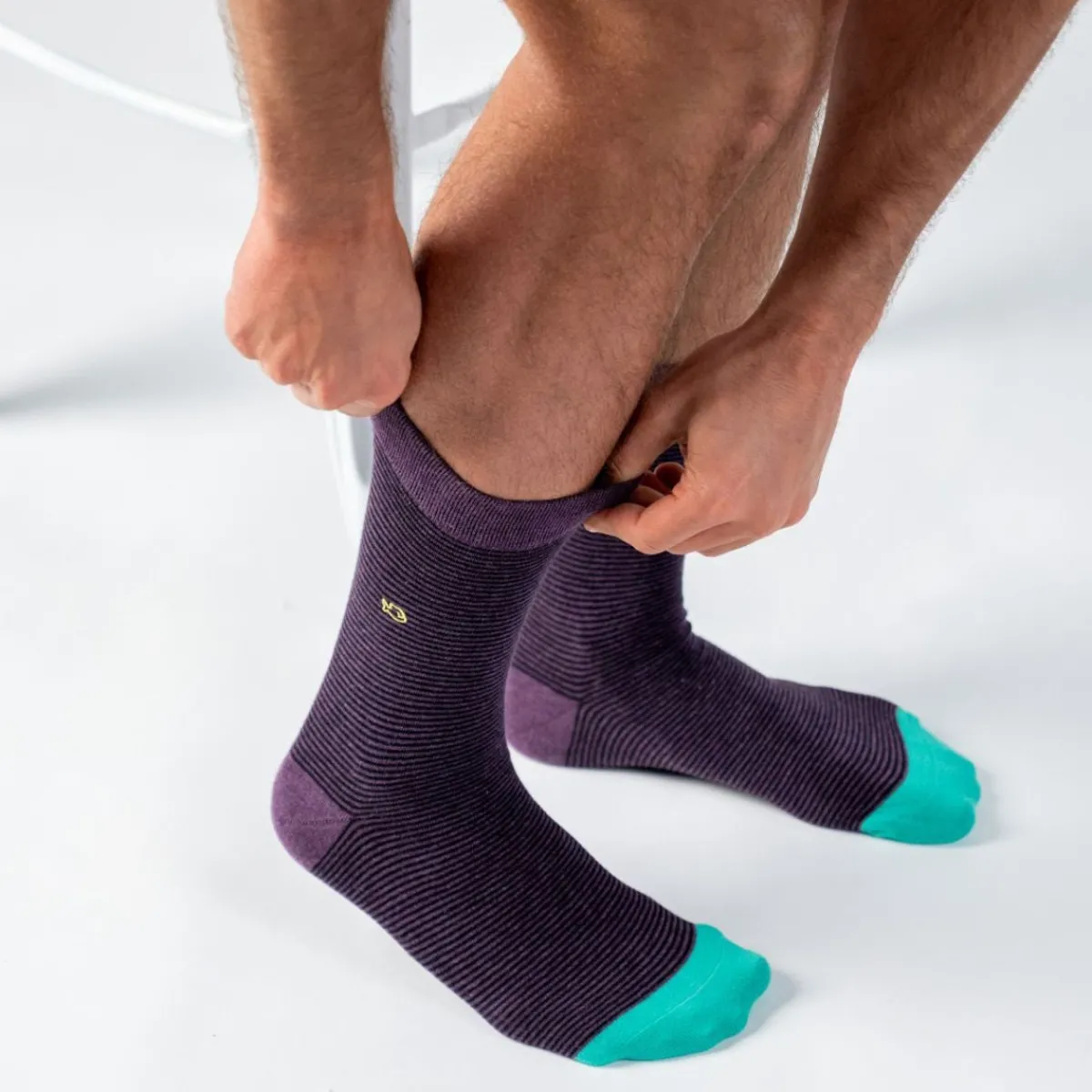 chaussettes_en_coton_peign_rayes__amthyste_3.webp BILLYBELT Chaussettes en coton peigné Rayées - Améthyste>Homme Chaussettes Fantaisie