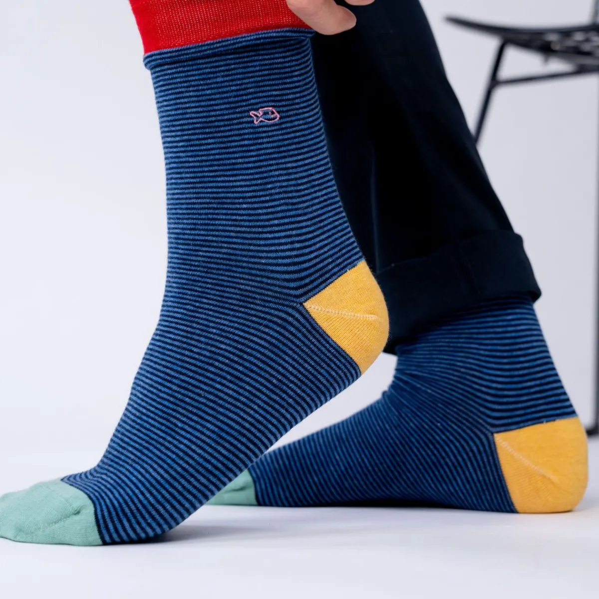 chaussettes_en_coton_peign_rayes__elmentaire_0.webp BILLYBELT Chaussettes en coton peigné Rayées - Elémentaire>Homme Chaussettes Fantaisie