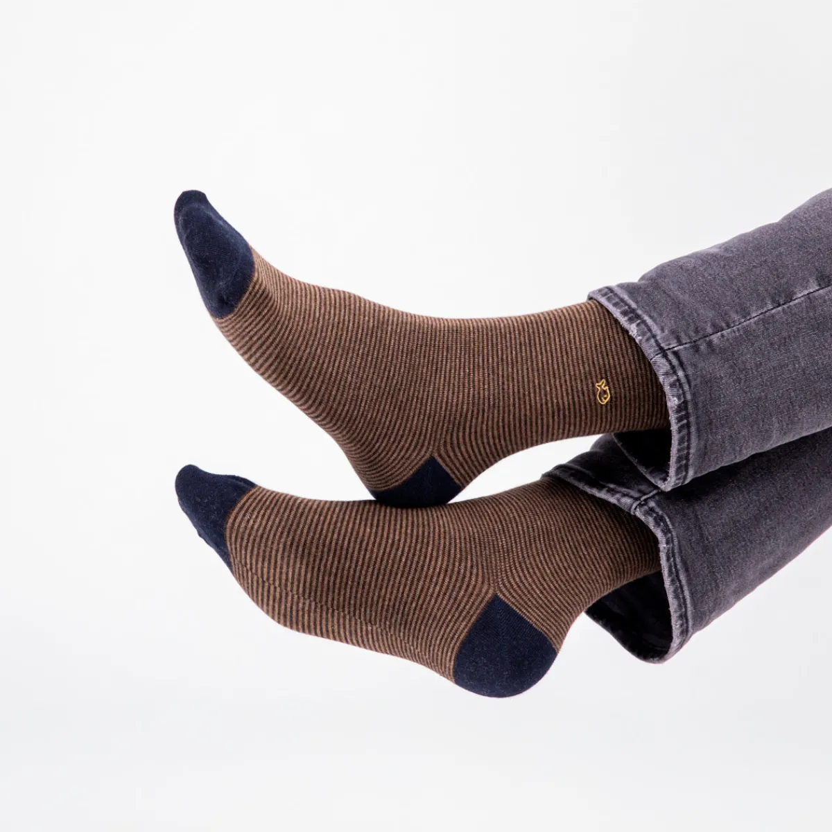 chaussettes_en_coton_peign_rayes__hazelnut_0.webp BILLYBELT Chaussettes en coton peigné Rayées - Hazelnut>Homme Chaussettes Fantaisie