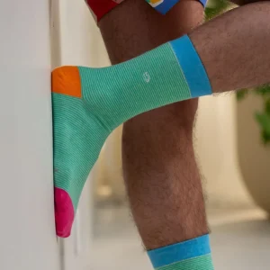 BILLYBELT Chaussettes en coton peigné Rayées - Tutti frutti>Homme Chaussettes Fantaisie