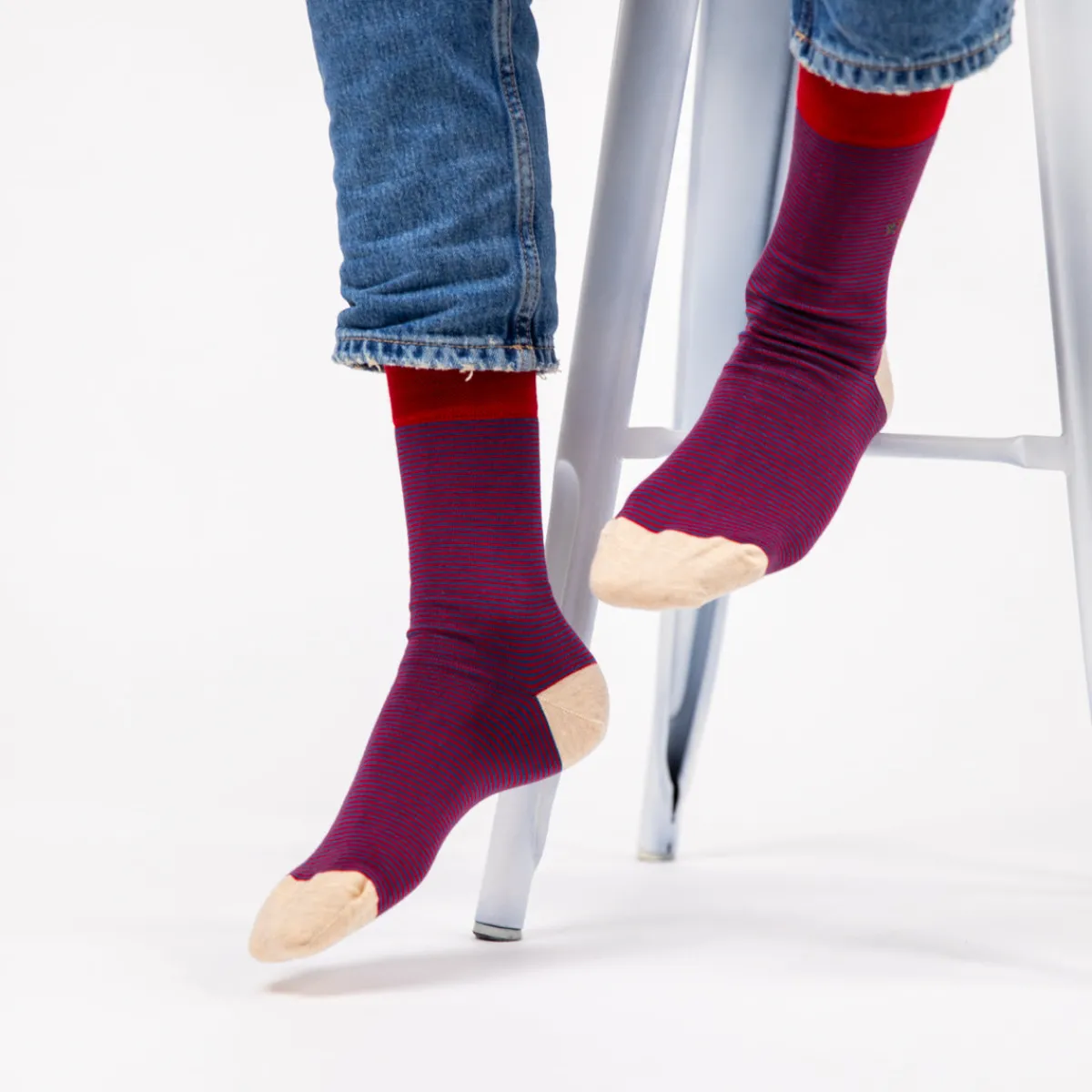chaussettes_en_coton_peign_rayes__urbaine_0.webp BILLYBELT Chaussettes en coton peigné Rayées - Urbaine>Homme Chaussettes Fantaisie