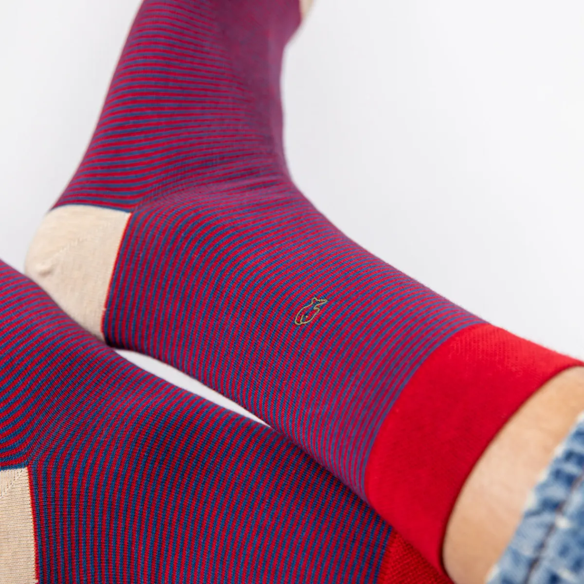chaussettes_en_coton_peign_rayes__urbaine_2.webp BILLYBELT Chaussettes en coton peigné Rayées - Urbaine>Homme Chaussettes Fantaisie