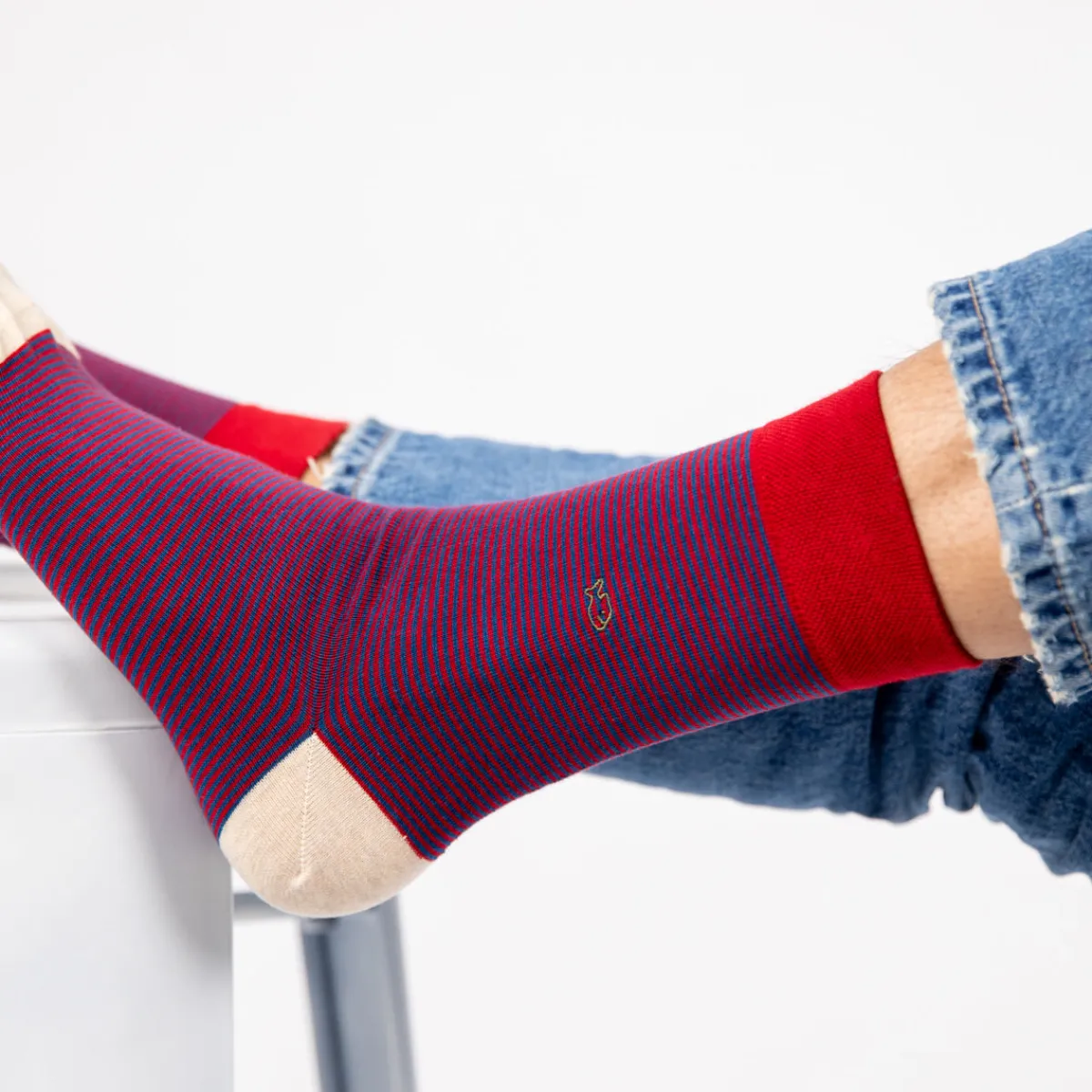 chaussettes_en_coton_peign_rayes__urbaine_3.webp BILLYBELT Chaussettes en coton peigné Rayées - Urbaine>Homme Chaussettes Fantaisie