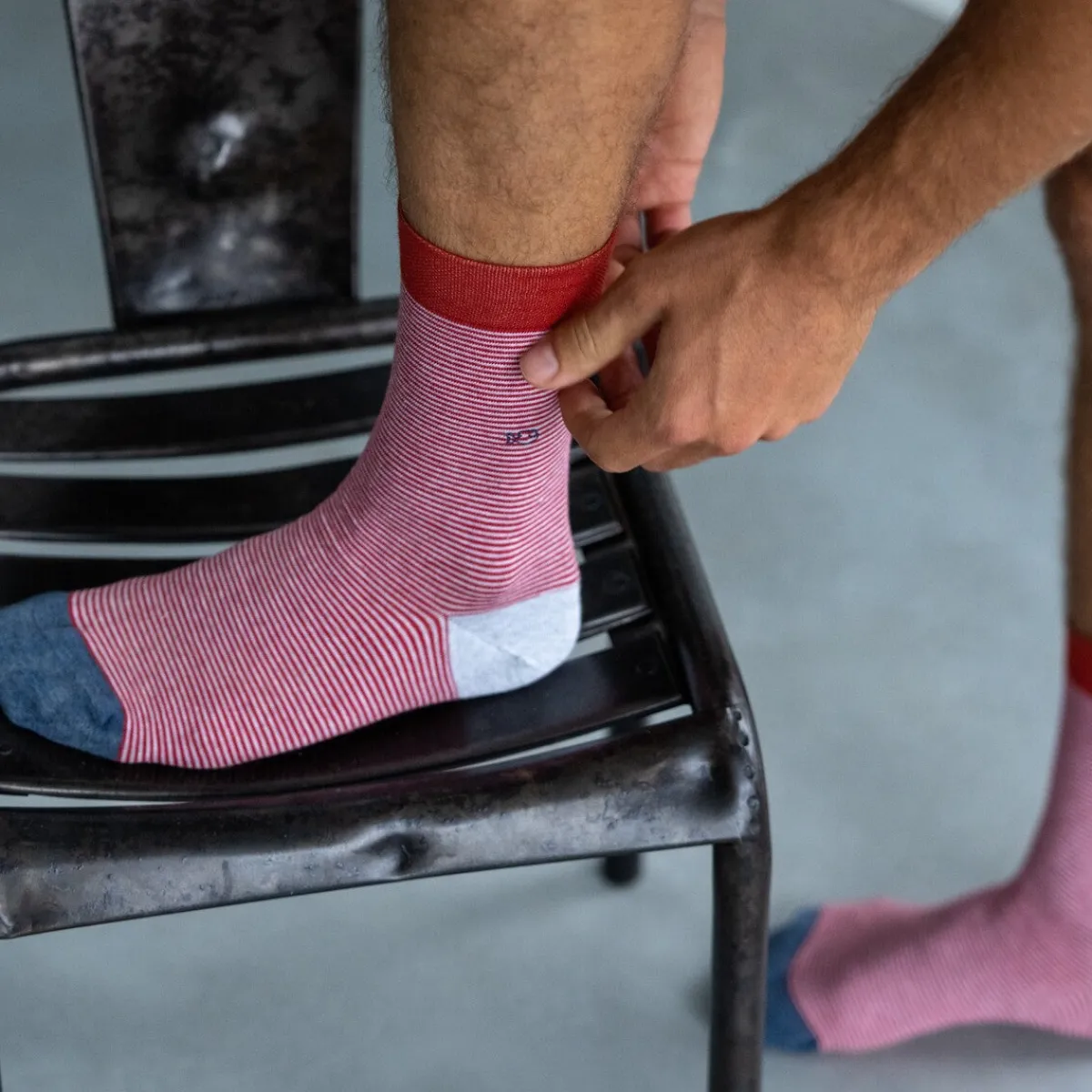 chaussettes_en_coton_peign_rayes__waldo_3.webp BILLYBELT Chaussettes en coton peigné Rayées - Waldo>Homme Chaussettes Fantaisie
