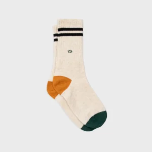 BILLYBELT Chaussettes en coton peigné Retro - Beige chiné, rayé noir>Homme Chaussettes Fantaisie