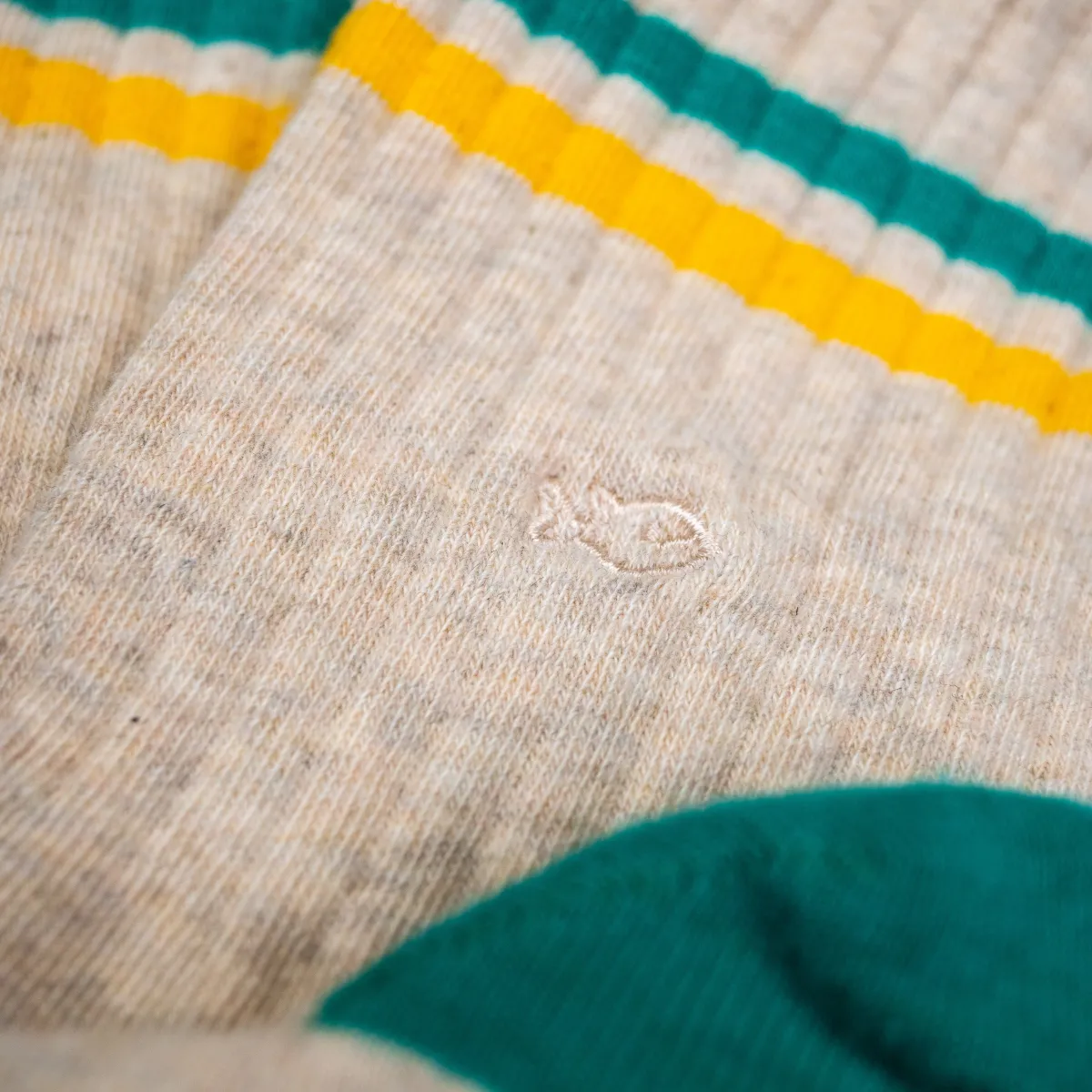 chaussettes_en_coton_peign_retro__beige_ray_vert_et_jaune_2.webp BILLYBELT Chaussettes en coton peigné Retro - Beige, rayé vert et jaune>Homme Chaussettes Fantaisie