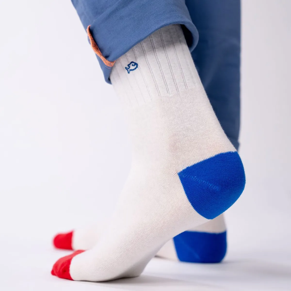 chaussettes_en_coton_peign_retro__blanc_ray_jaune_et_rouge_2.webp BILLYBELT Chaussettes en coton peigné Retro - Blanc, rayé jaune et rouge>Homme Chaussettes Fantaisie