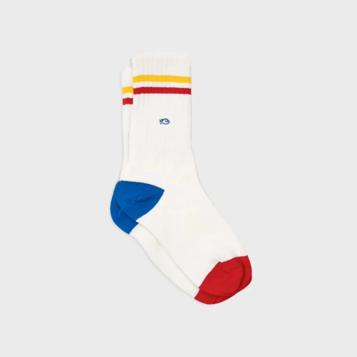 chaussettes_en_coton_peign_retro__blanc_ray_jaune_et_rouge_4.webp BILLYBELT Chaussettes en coton peigné Retro - Blanc, rayé jaune et rouge>Homme Chaussettes Fantaisie