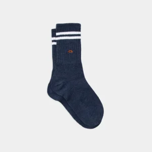 BILLYBELT Chaussettes en coton peigné Retro - Bleu, rayé blanc>Homme Chaussettes Fantaisie