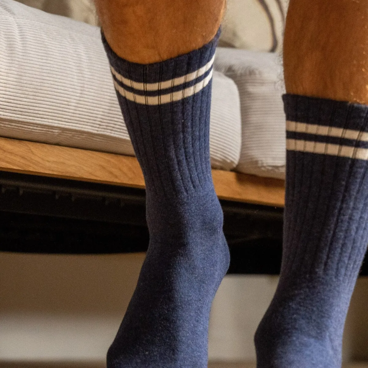 chaussettes_en_coton_peign_retro__bleu_ray_blanc_3.webp BILLYBELT Chaussettes en coton peigné Retro - Bleu, rayé blanc>Homme Chaussettes Fantaisie