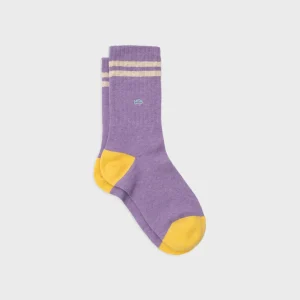 BILLYBELT Chaussettes en coton peigné Retro - Violet, rayé beige>Homme Chaussettes Fantaisie
