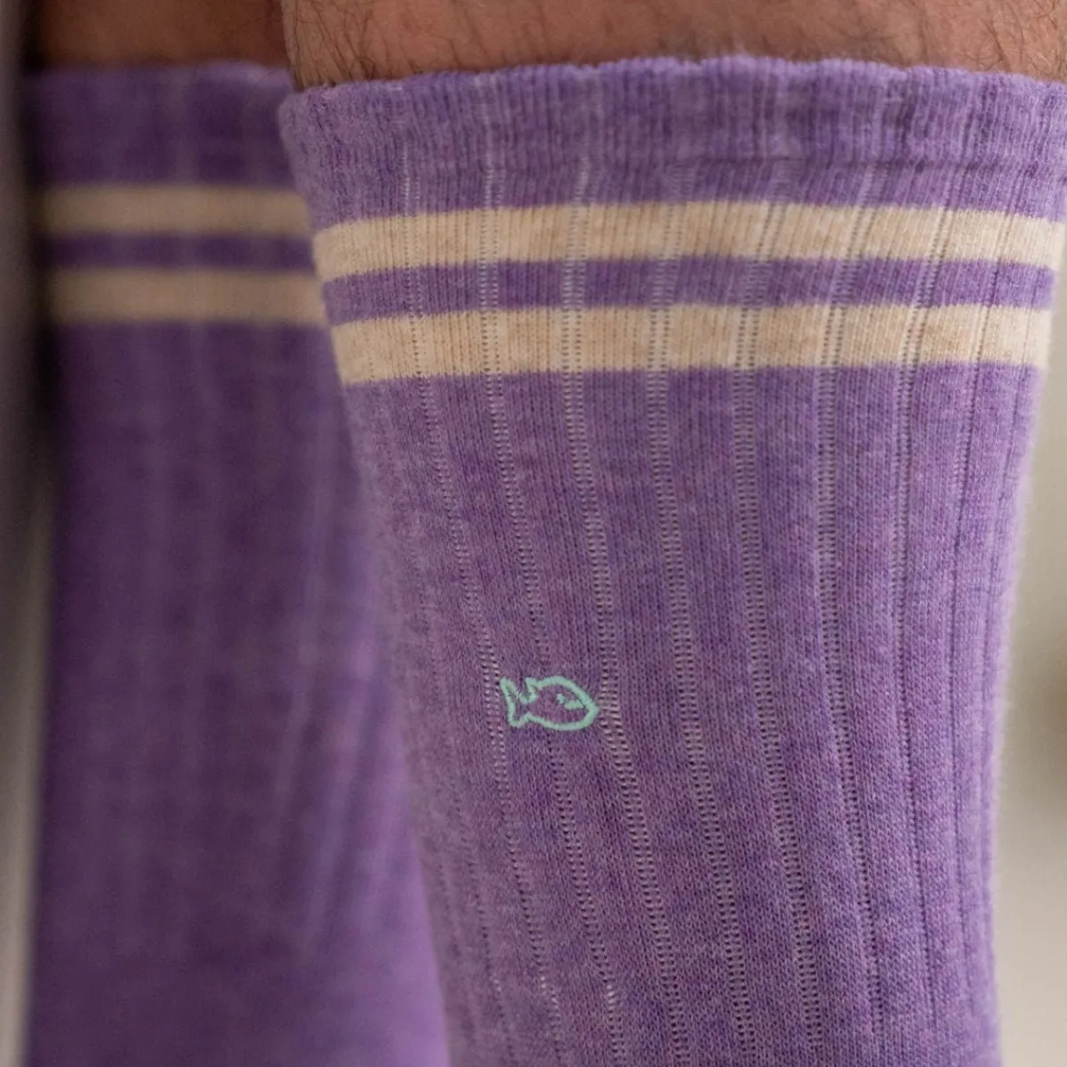 chaussettes_en_coton_peign_retro__violet_ray_beige_2.webp BILLYBELT Chaussettes en coton peigné Retro - Violet, rayé beige>Homme Chaussettes Fantaisie
