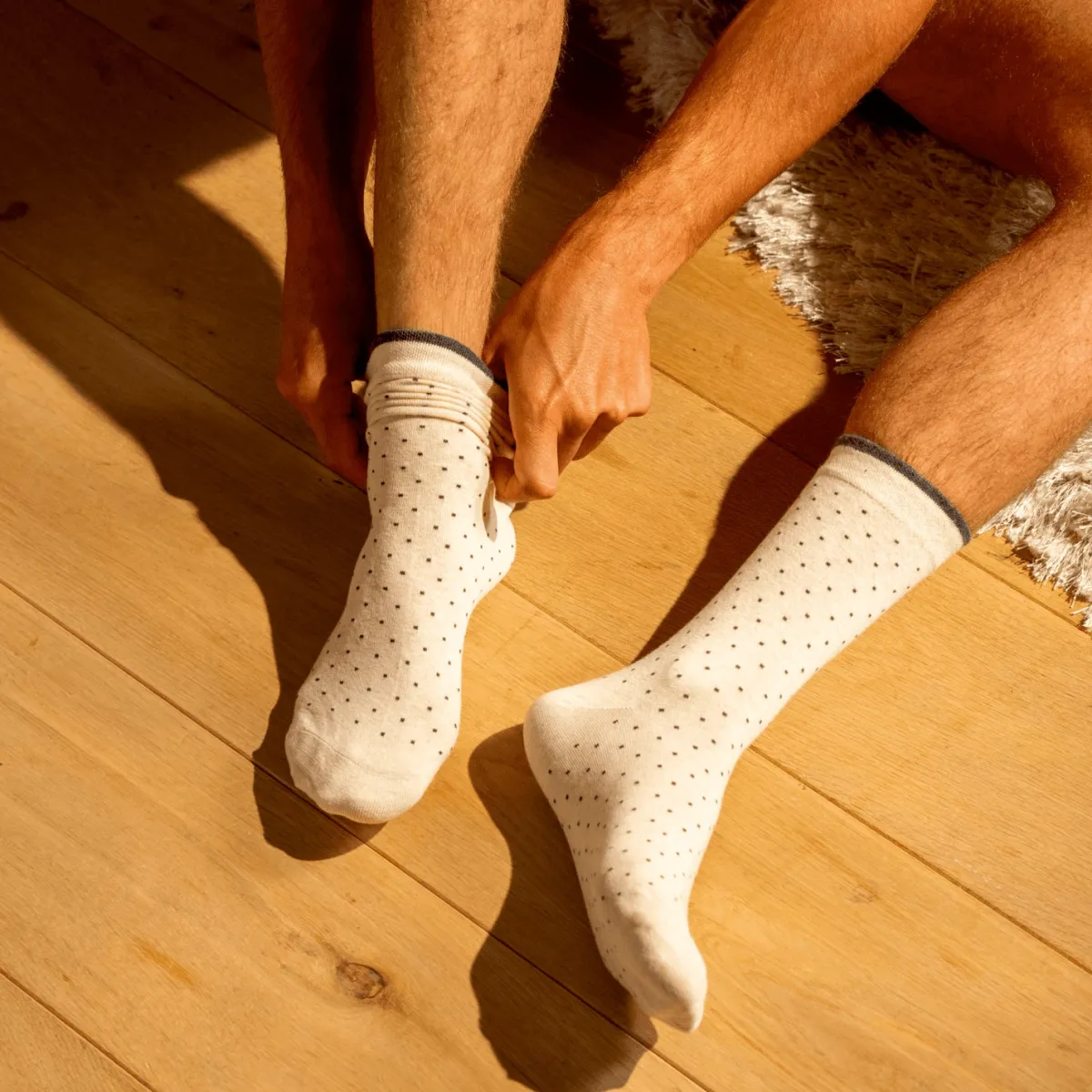 chaussettes_en_coton_peign_square__ecru_0.webp BILLYBELT Chaussettes en coton peigné Square - Ecru>Homme Chaussettes Fantaisie