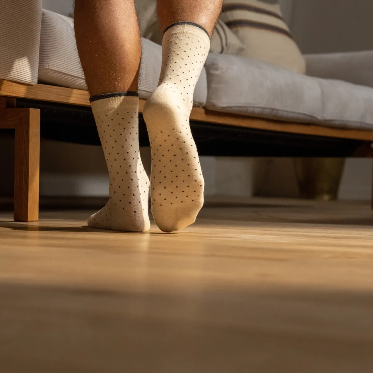 chaussettes_en_coton_peign_square__ecru_2.webp BILLYBELT Chaussettes en coton peigné Square - Ecru>Homme Chaussettes Fantaisie