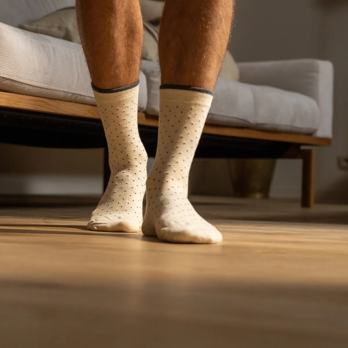 chaussettes_en_coton_peign_square__ecru_3.webp BILLYBELT Chaussettes en coton peigné Square - Ecru>Homme Chaussettes Fantaisie