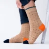 BILLYBELT Chaussettes en coton peigné Square - Gingembre>Homme Chaussettes Fantaisie