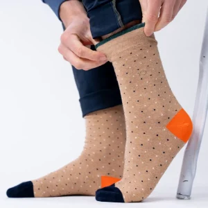 BILLYBELT Chaussettes en coton peigné Square - Gingembre>Homme Chaussettes Fantaisie