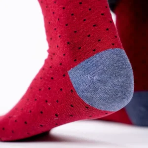 BILLYBELT Chaussettes en coton peigné Square - Paprika>Homme Chaussettes Fantaisie