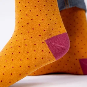 BILLYBELT Chaussettes en coton peigné Square - Safran>Homme Chaussettes Fantaisie