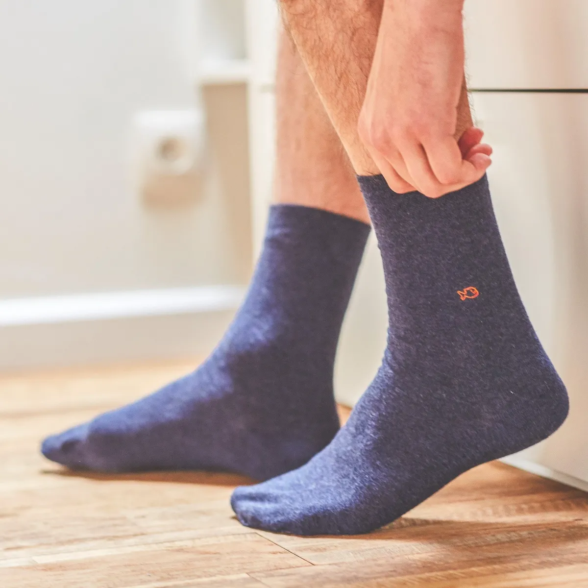 chaussettes_en_coton_peign_unies__bleu_chin_0-1.webp BILLYBELT Chaussettes en coton peigné Unies - Bleu chiné>Homme Chaussettes Unies