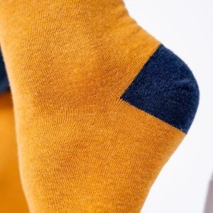BILLYBELT Chaussettes en coton peigné Unies - Jaune chiné>Homme Chaussettes Unies