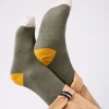 BILLYBELT Chaussettes en coton peigné Unies - Kaki chiné>Homme Chaussettes Unies