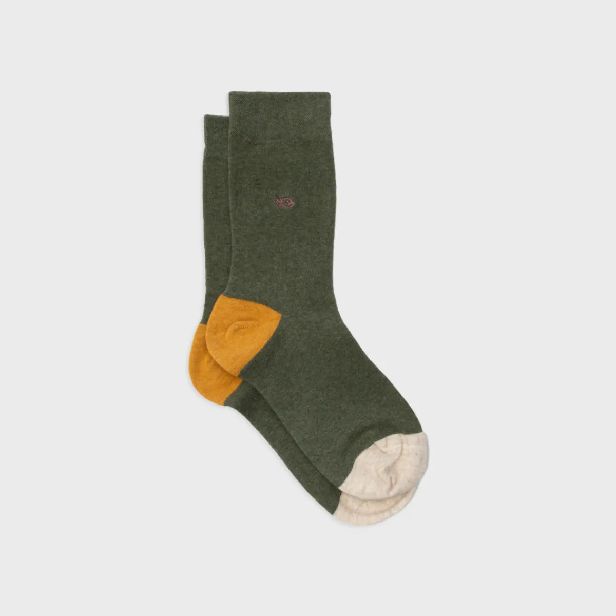 chaussettes_en_coton_peign_unies__kaki_chin_1.webp BILLYBELT Chaussettes en coton peigné Unies - Kaki chiné>Homme Chaussettes Unies