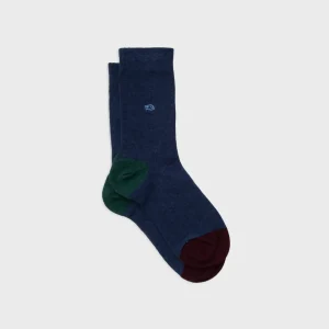 BILLYBELT Chaussettes en coton peigné Unies - Marine chiné>Homme Chaussettes Unies
