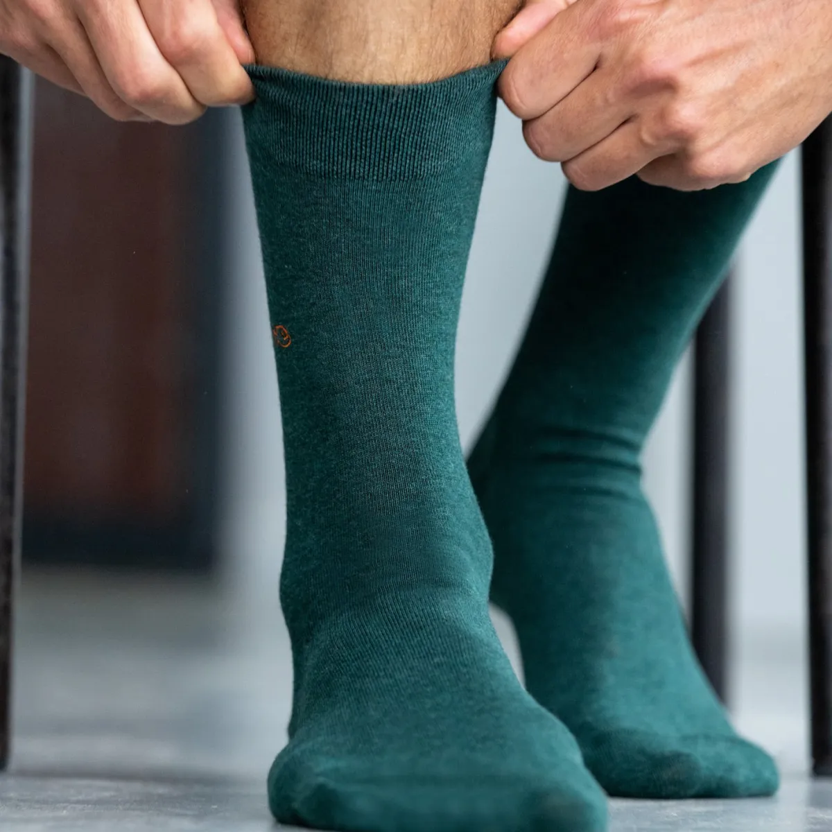 chaussettes_en_coton_peign_unies__vert_anglais_3.webp BILLYBELT Chaussettes en coton peigné Unies - Vert anglais>Homme Chaussettes Unies